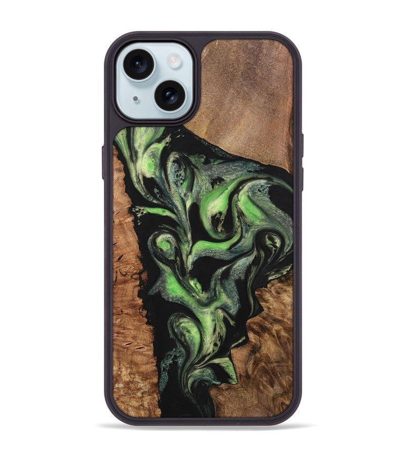 iPhone 15 Plus Wood+Resin Phone Case - Kimberly (Mosaic, 701732)