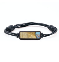 Classic Wood+Resin Bracelet - Audra (Teal & Gold, 702364)