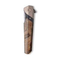 Live Edge Wood+Resin Pocket Knife - Rhett (Wood Burl, 702644)