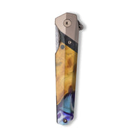 Live Edge Wood+Resin Pocket Knife - Gracelyn (Purple, 702650)