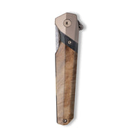 Live Edge Wood+Resin Pocket Knife - Wilbert (Wood Burl, 702652)