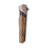 Live Edge Wood+Resin Pocket Knife - Skylar (Wood Burl, 702659)