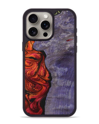 iPhone 15 Pro Max Wood+Resin Phone Case - Izabella (Ombre, 702738)