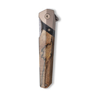 Live Edge  Pocket Knife - Alexis (Wood Burl, 702795)