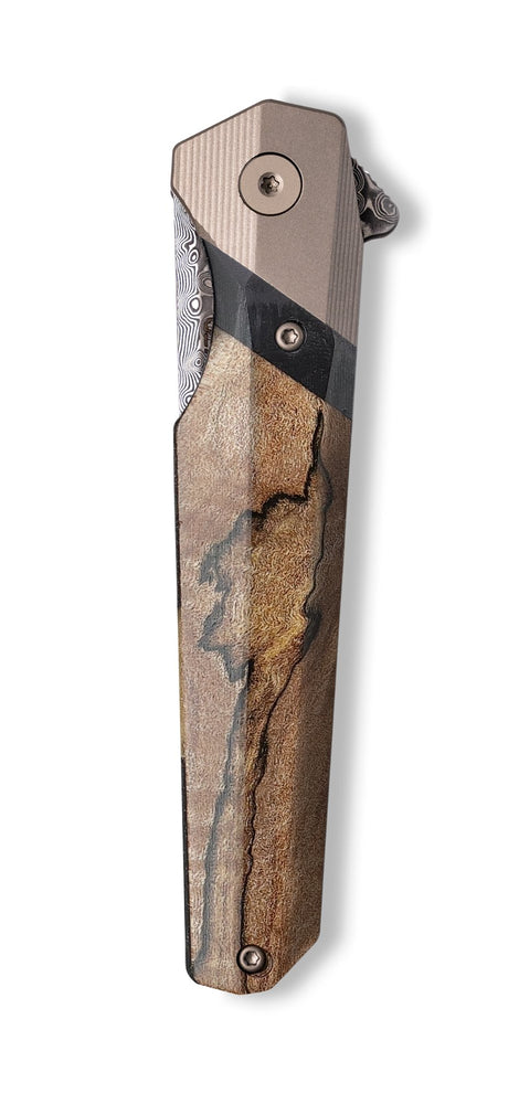 Live Edge  Pocket Knife - Alexis (Wood Burl, 702795)