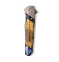 Live Edge Wood+Resin Pocket Knife - Pedro (Purple, 702804)