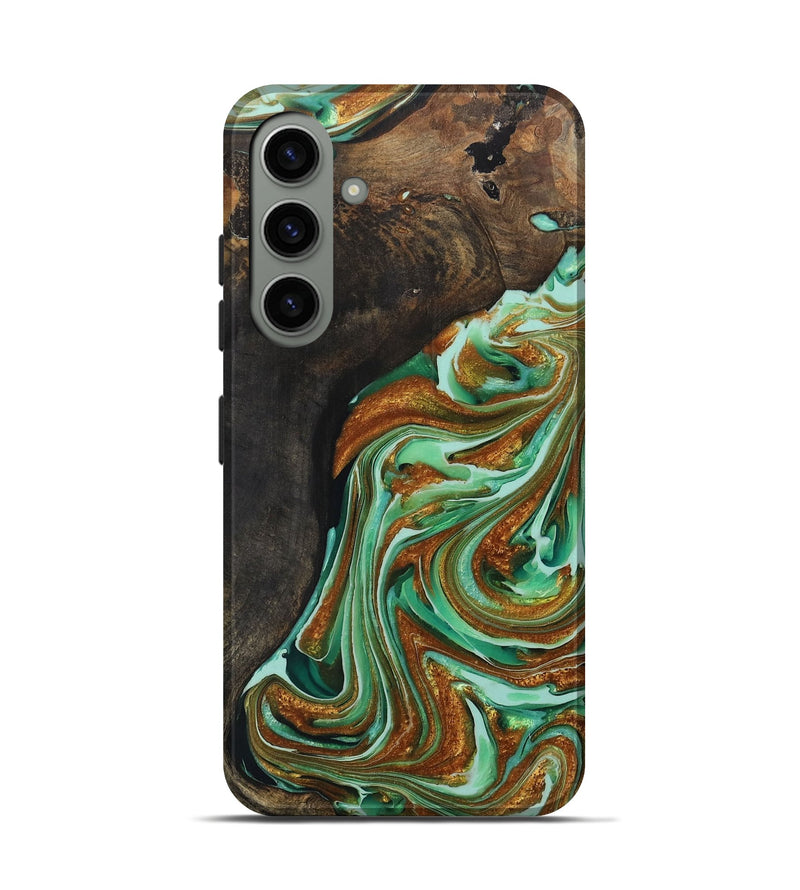 Galaxy S24 Wood+Resin Live Edge Phone Case - Blakely (Green, 703773)