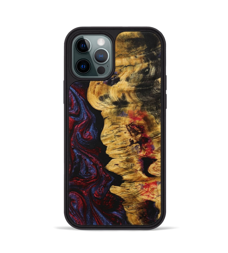 iPhone 12 Pro Wood+Resin Phone Case - Marlon (Red, 704118)