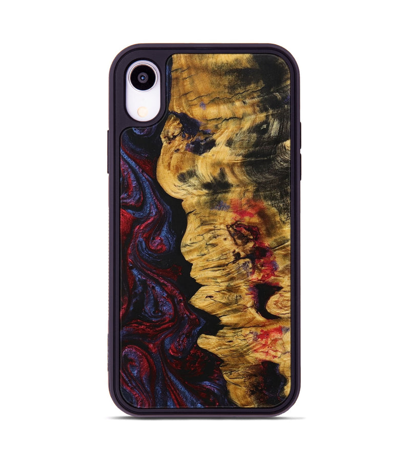 iPhone Xr Wood+Resin Phone Case - Marlon (Red, 704118)
