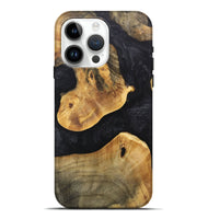 iPhone 15 Pro Max Wood+Resin Live Edge Phone Case - Daryl (Pure Black, 705116)