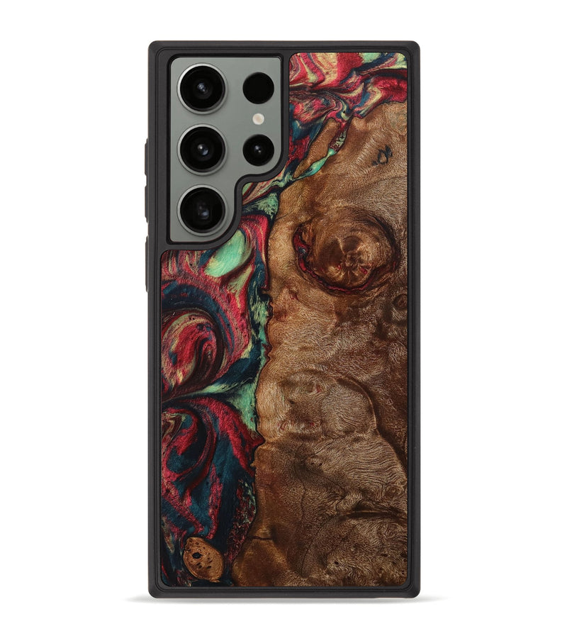 Galaxy S23 Ultra Wood+Resin Phone Case - Josie (Red, 705184)