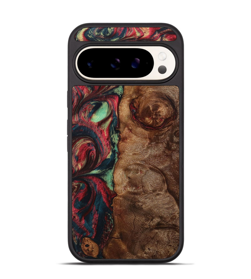 Pixel 9 Wood+Resin Phone Case - Josie (Red, 705184)