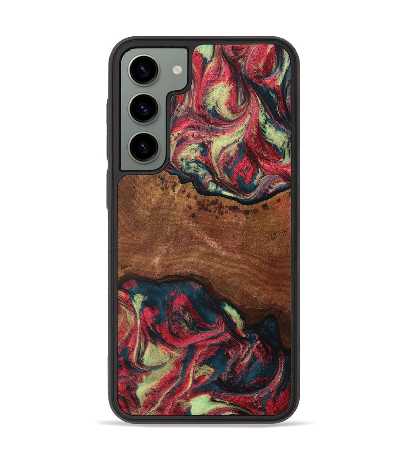 Galaxy S23 Plus Wood+Resin Phone Case - Kasey (Red, 705189)