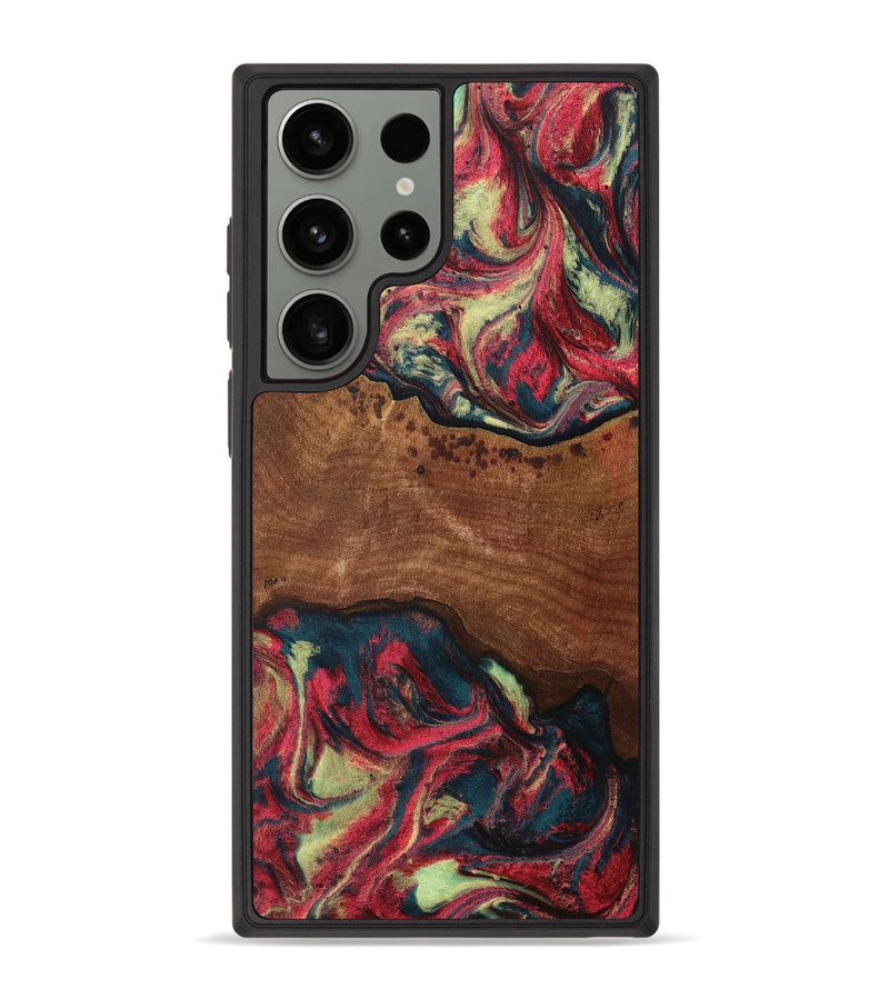 Galaxy S23 Ultra Wood+Resin Phone Case - Kasey (Red, 705189)