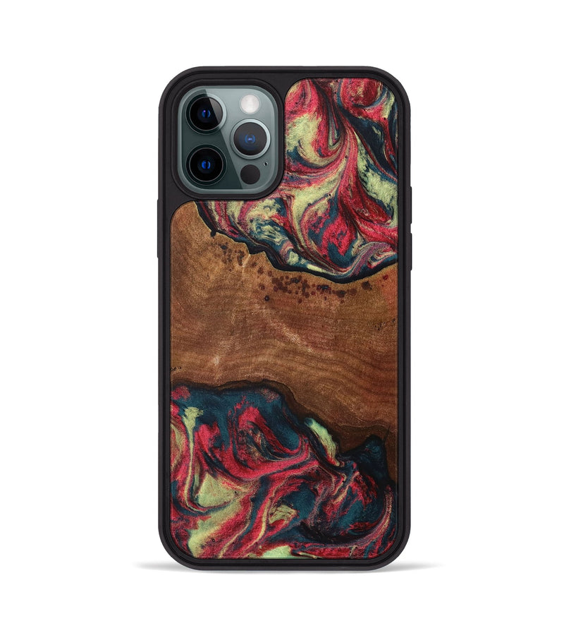 iPhone 12 Pro Wood+Resin Phone Case - Kasey (Red, 705189)
