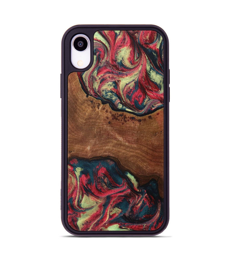 iPhone Xr Wood+Resin Phone Case - Kasey (Red, 705189)
