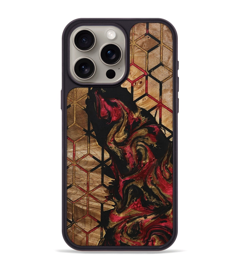 iPhone 15 Pro Max Wood+Resin Phone Case - Wilson (Pattern, 705309)
