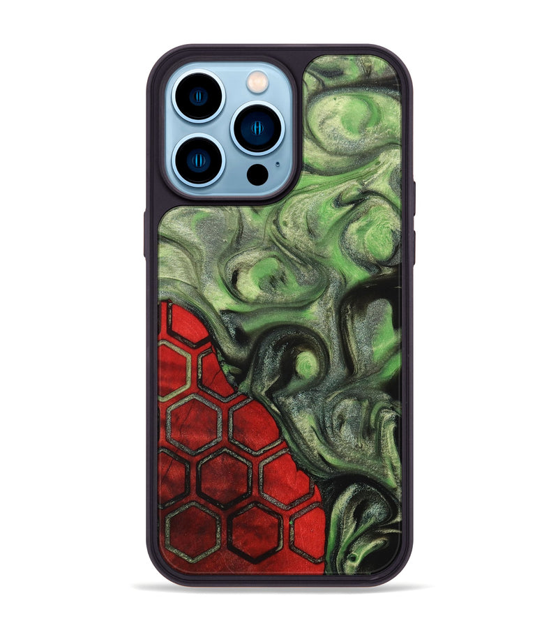 iPhone 14 Pro Max Wood+Resin Phone Case - Tyson (Pattern, 705467)