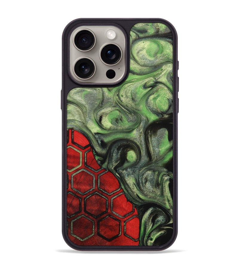 iPhone 15 Pro Max Wood+Resin Phone Case - Tyson (Pattern, 705467)