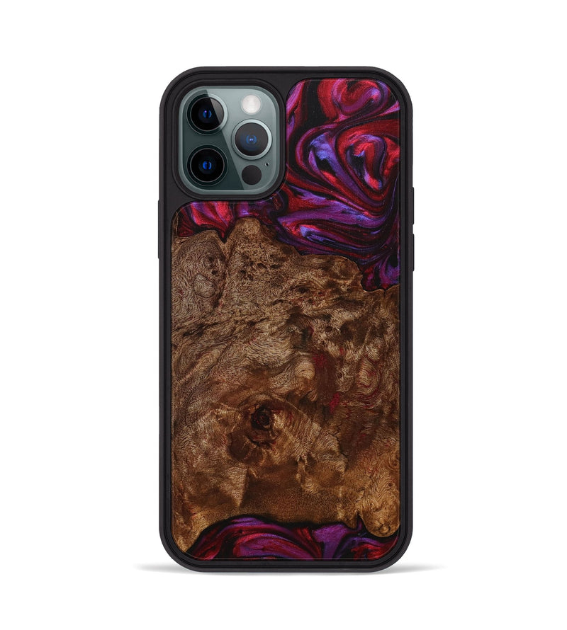 iPhone 12 Pro Wood+Resin Phone Case - Jackson (Red, 705643)