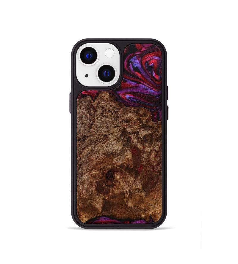 iPhone 13 mini Wood+Resin Phone Case - Jackson (Red, 705643)