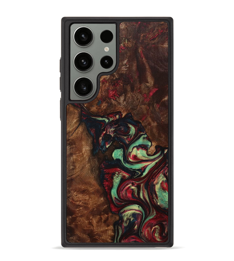 Galaxy S23 Ultra Wood+Resin Phone Case - Kelsie (Red, 705646)