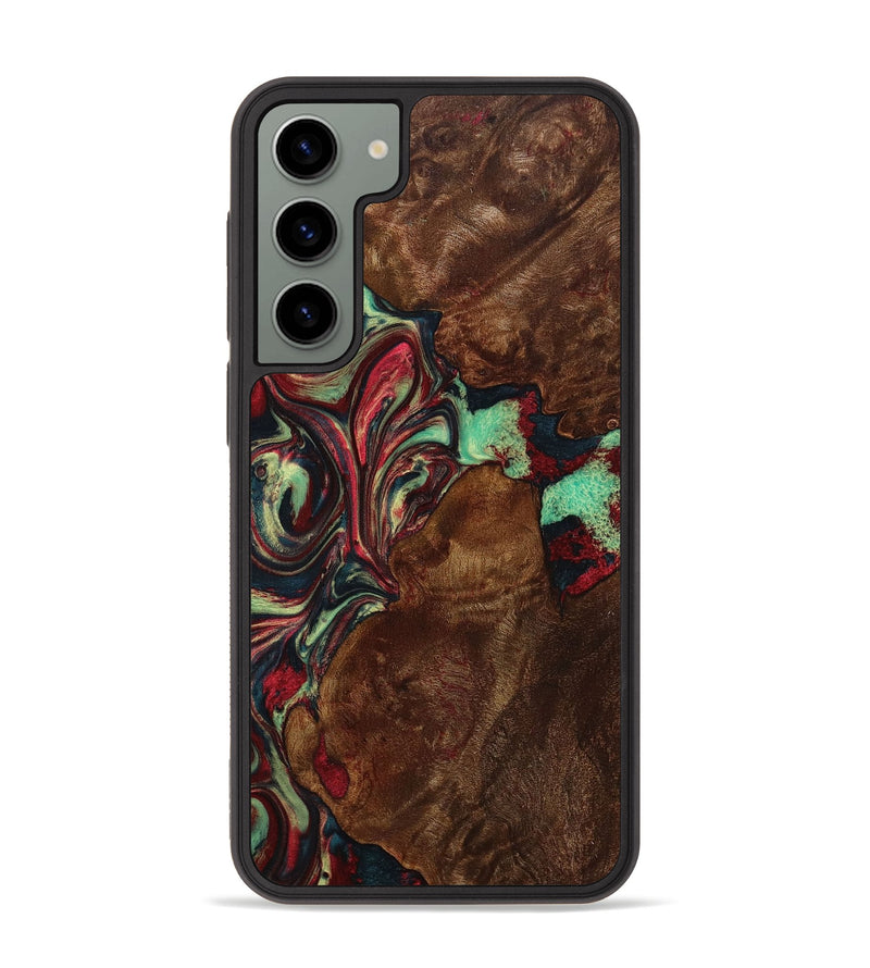 Galaxy S23 Plus Wood+Resin Phone Case - Claire (Red, 705650)