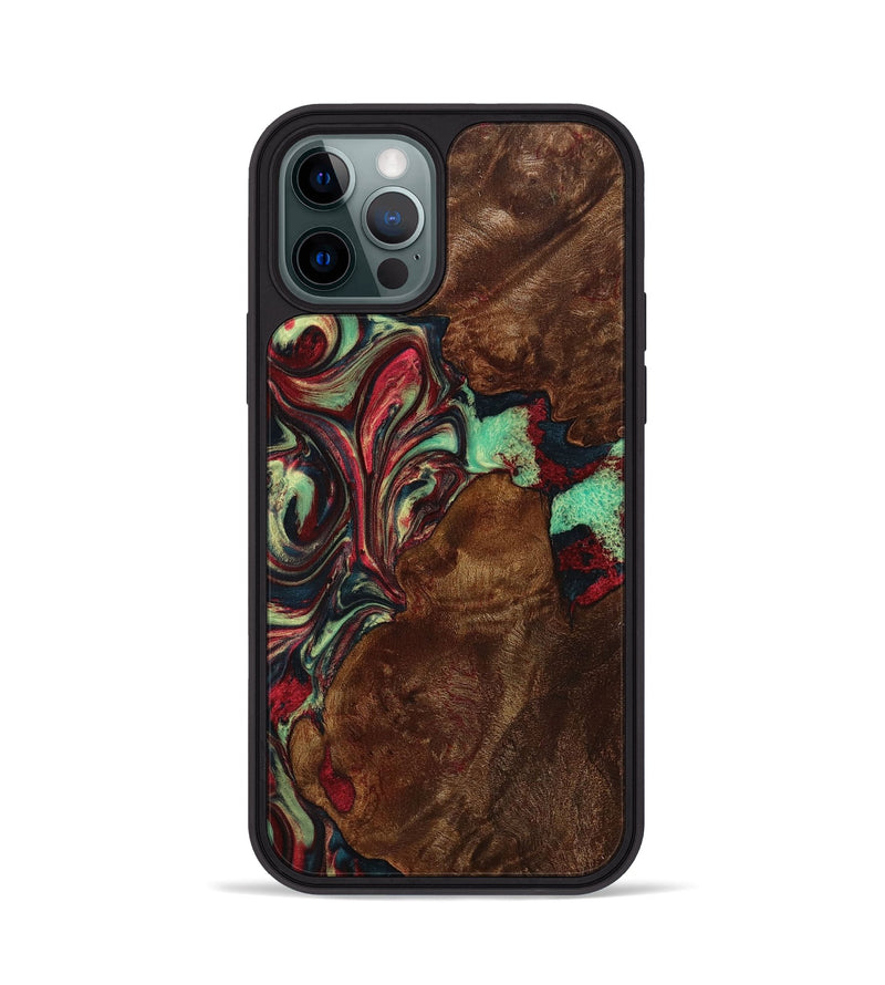 iPhone 12 Pro Wood+Resin Phone Case - Claire (Red, 705650)