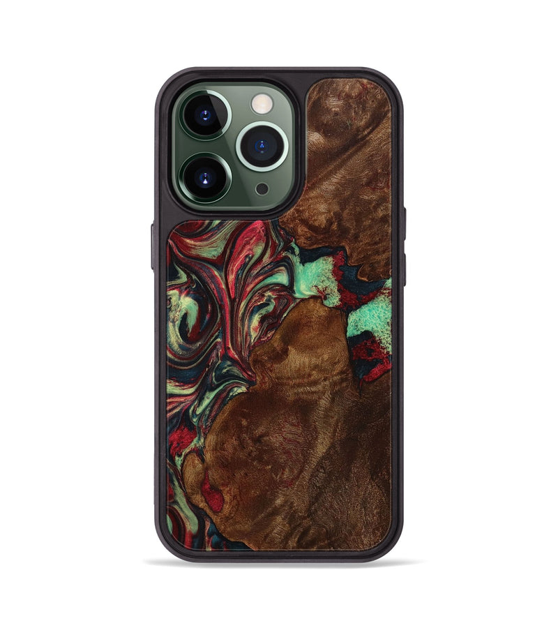 iPhone 13 Pro Wood+Resin Phone Case - Claire (Red, 705650)