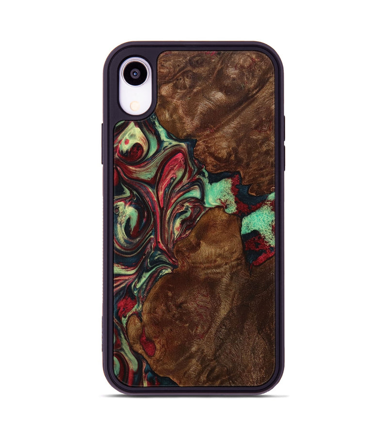 iPhone Xr Wood+Resin Phone Case - Claire (Red, 705650)