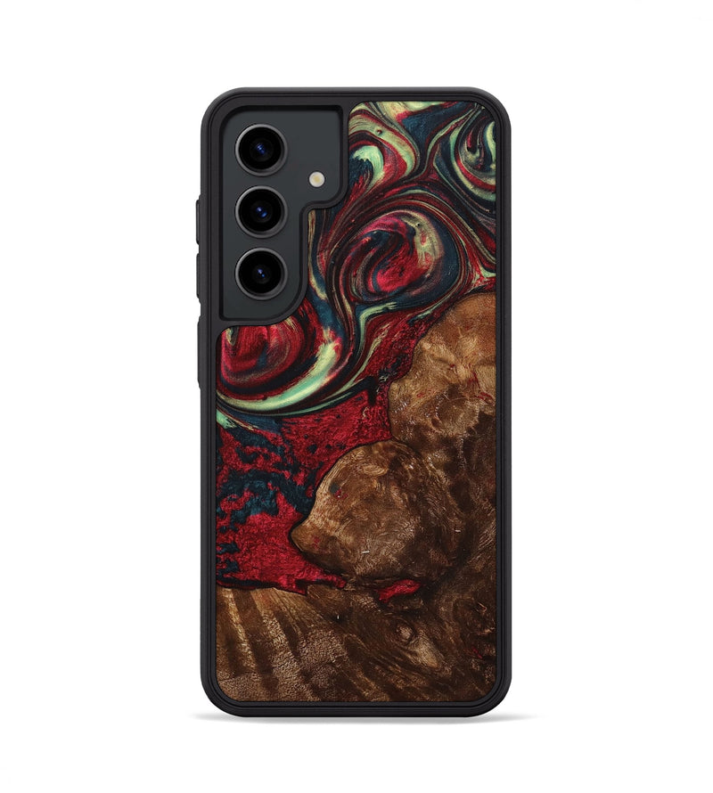 Galaxy S24 Wood+Resin Phone Case - Lucille (Red, 705652)