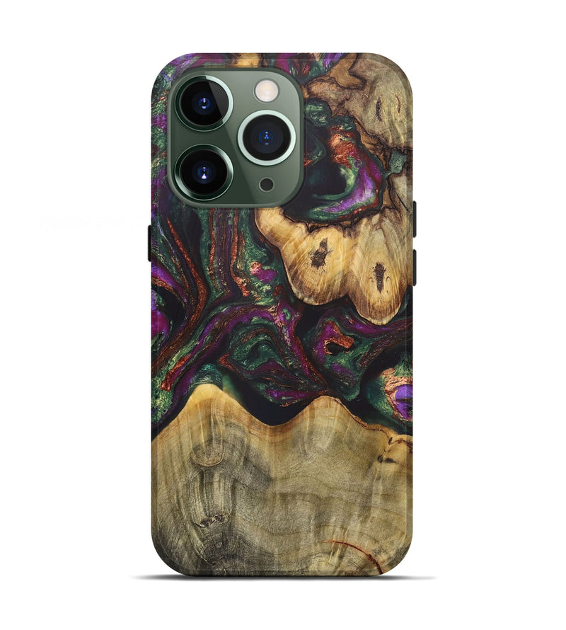 iPhone 13 Pro Wood+Resin Live Edge Phone Case - Gabriella (Purple, 705734)