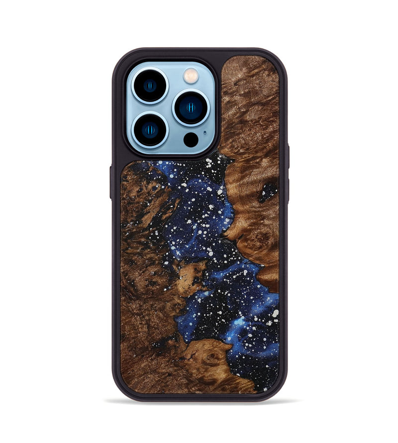 iPhone 14 Pro Wood+Resin Phone Case - Tisha (Cosmos, 705764)