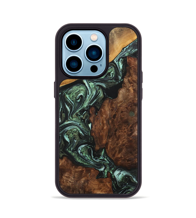 iPhone 14 Pro Wood+Resin Phone Case - Autumn (Mosaic, 705784)