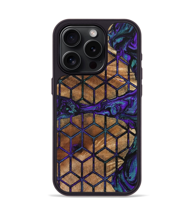 iPhone 15 Pro Wood+Resin Phone Case - Nayeli (Pattern, 705835)