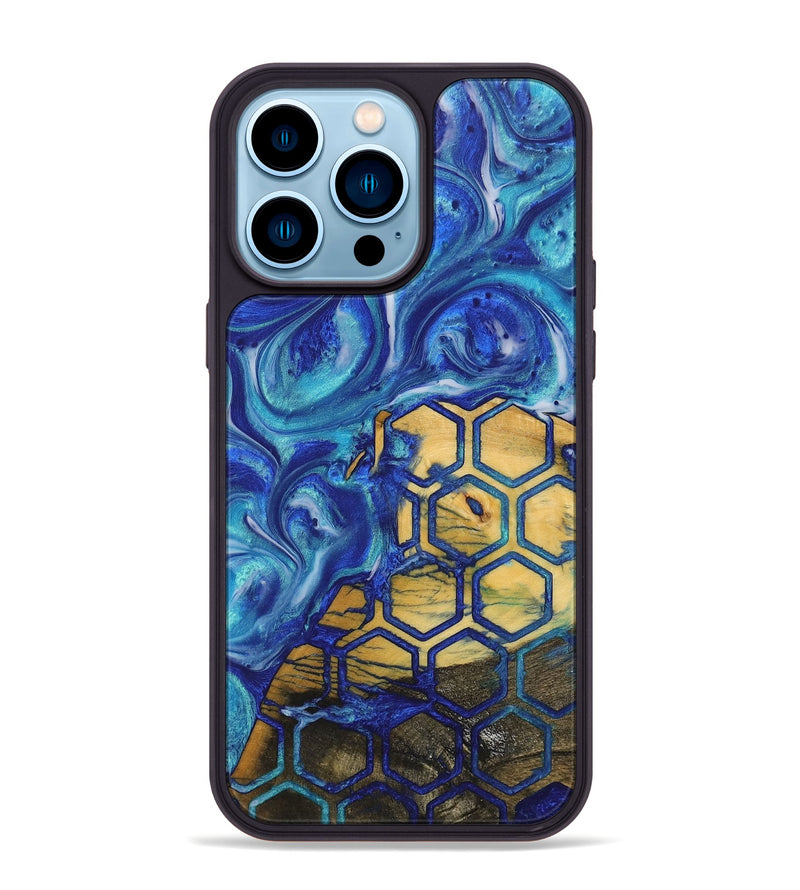 iPhone 14 Pro Max Wood+Resin Phone Case - Harmony (Pattern, 705850)