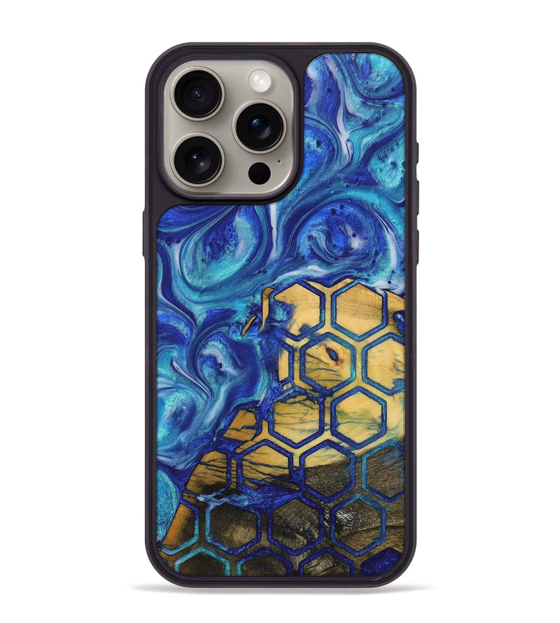 iPhone 15 Pro Max Wood+Resin Phone Case - Harmony (Pattern, 705850)