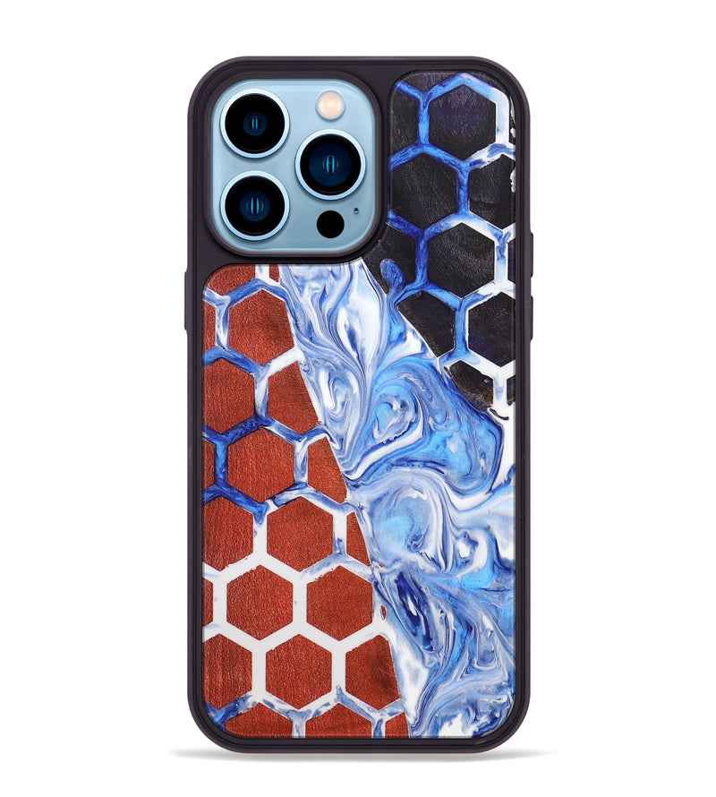 iPhone 14 Pro Max Wood+Resin Phone Case - Salvador (Pattern, 705861)