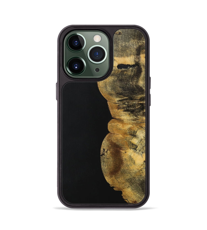 iPhone 13 Pro Wood+Resin Phone Case - Kara (Pure Black, 705921)