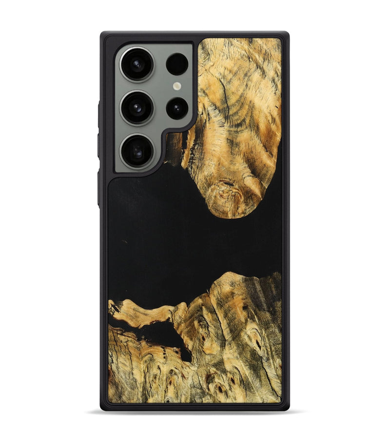 Galaxy S24 Ultra Wood+Resin Phone Case - Mary (Pure Black, 705925)