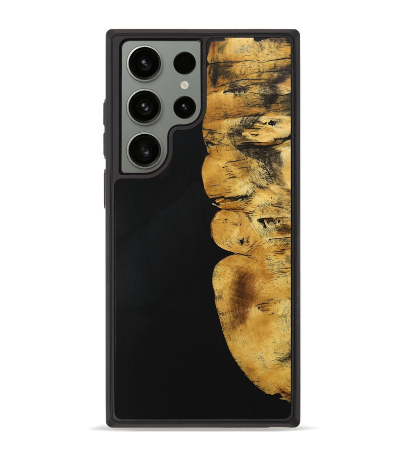 Galaxy S23 Ultra Wood+Resin Phone Case - Alaia (Pure Black, 705936)