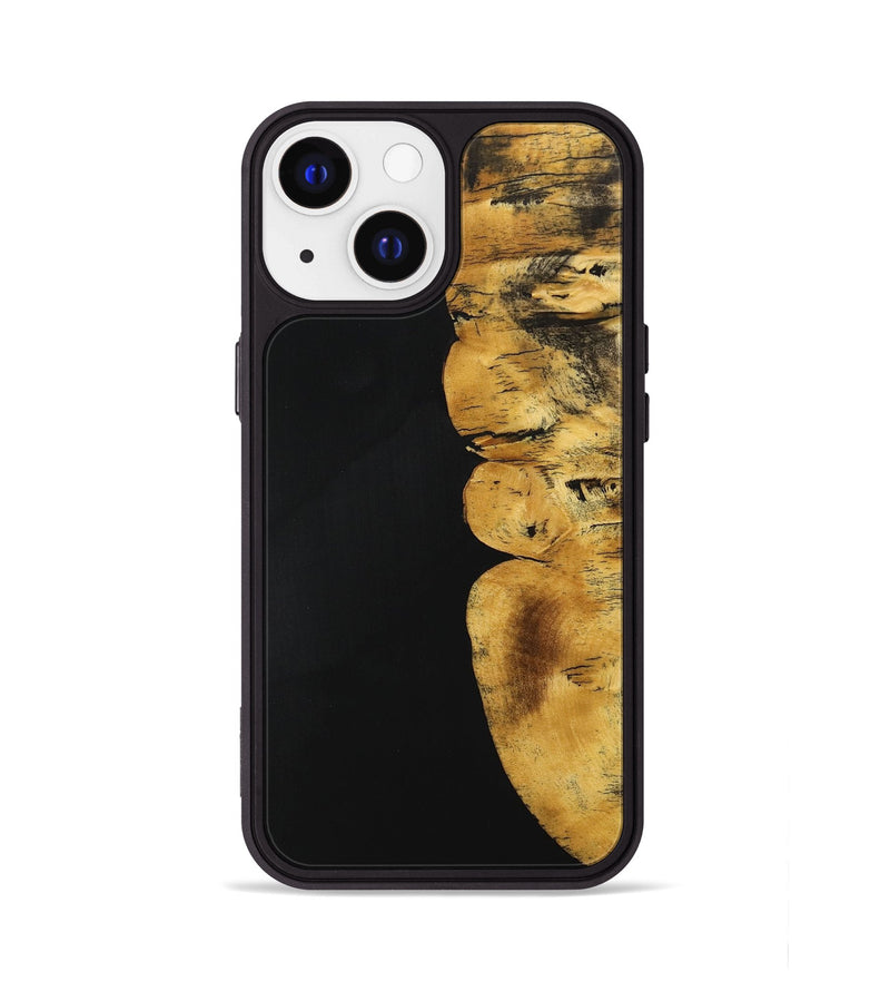 iPhone 13 Wood+Resin Phone Case - Alaia (Pure Black, 705936)