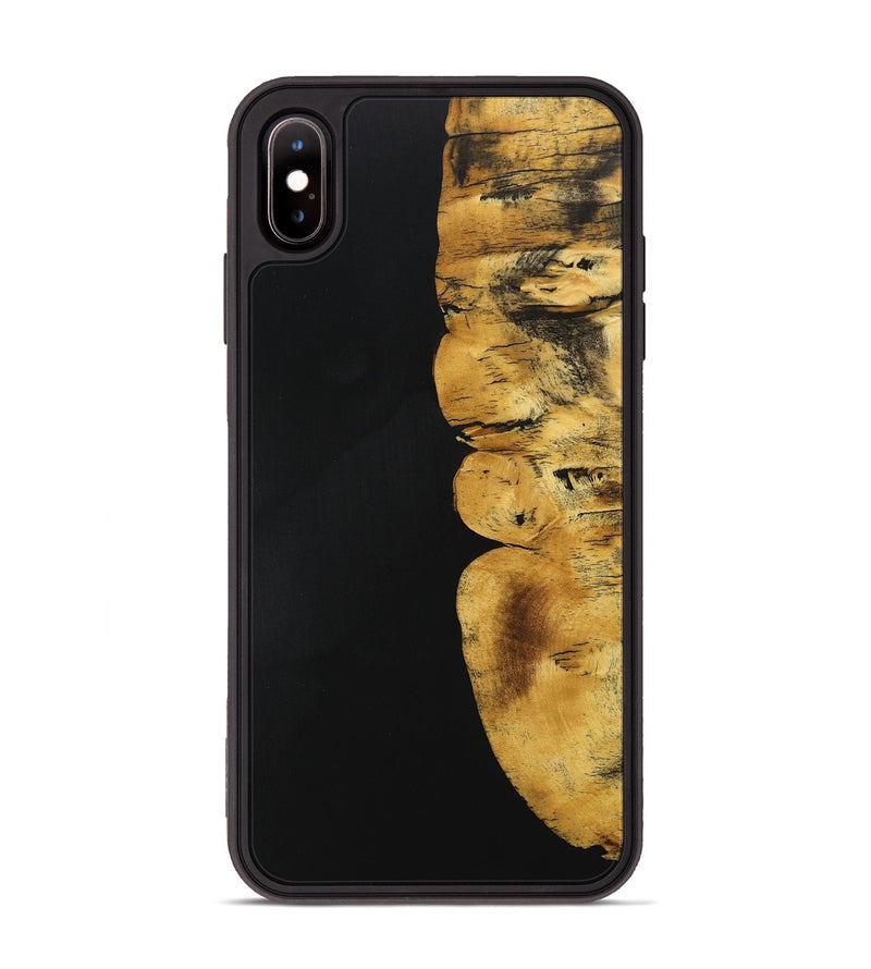 iPhone Xs Max Wood+Resin Phone Case - Alaia (Pure Black, 705936)