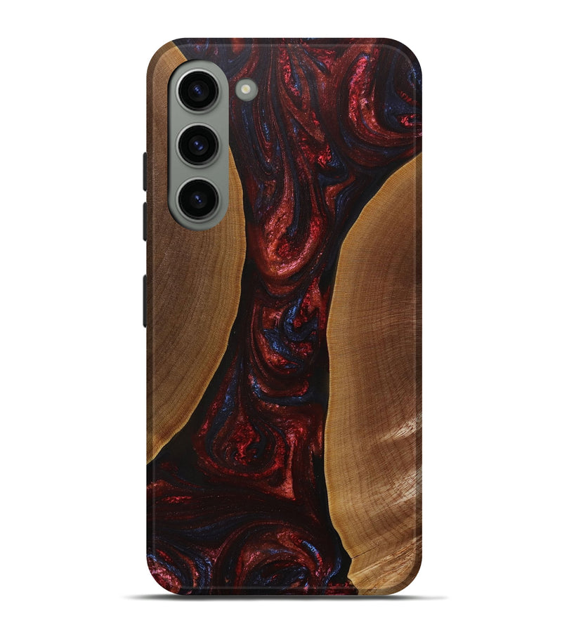 Galaxy S23 Plus Wood+Resin Live Edge Phone Case - Aiden (Red, 705947)