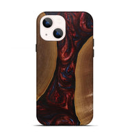 iPhone 13 Wood+Resin Live Edge Phone Case - Aiden (Red, 705947)