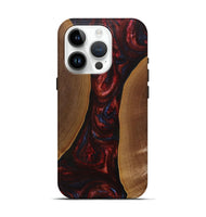 iPhone 15 Pro Wood+Resin Live Edge Phone Case - Aiden (Red, 705947)