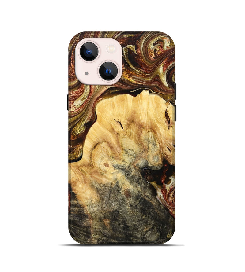 iPhone 13 mini Wood+Resin Live Edge Phone Case - Dallas (Black & White, 705958)