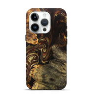 iPhone 15 Pro Wood+Resin Live Edge Phone Case - Julio (Black & White, 705959)