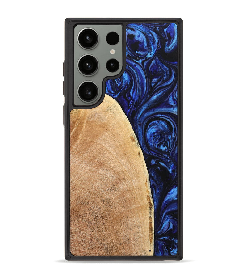 Galaxy S23 Ultra Wood+Resin Phone Case - Todd (Blue, 705979)