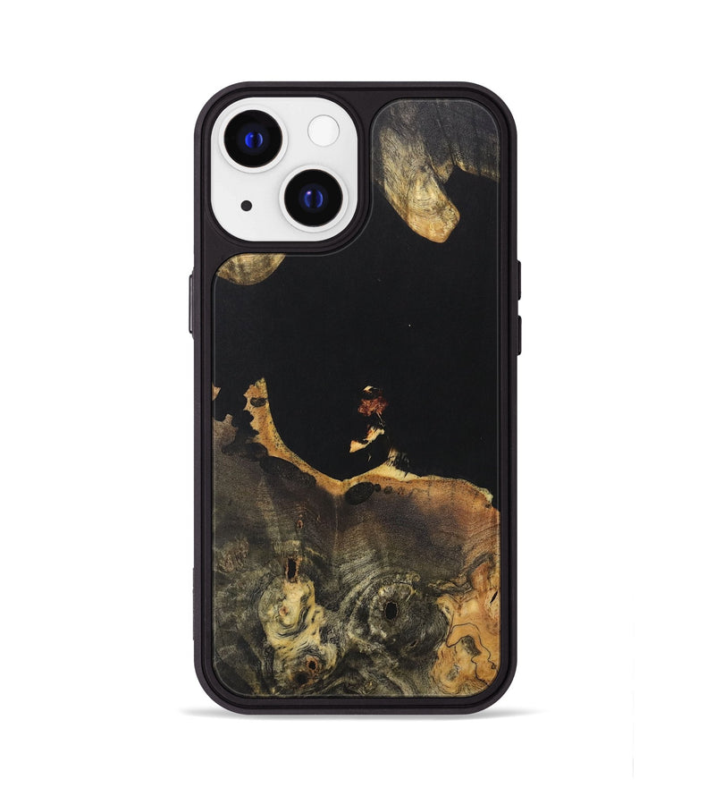 iPhone 13 Wood+Resin Phone Case - Theo (Pure Black, 706029)